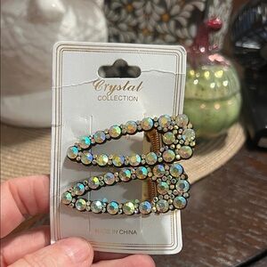 NEW CRYSTAL COLLECTION Iridescent Hair Clips